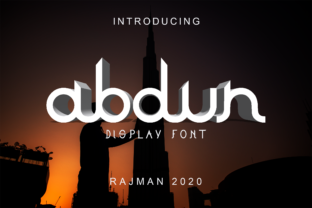Abdun: A Futuristic Display Font for Crafters