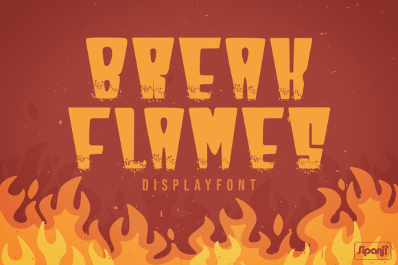 Break Flames: A Bold Display Font for Branding