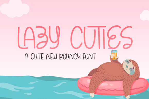 Lazy Cuties: A Whimsical Display Font for Makers
